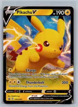Pikachu V SWSH061 Holo Promo Sword & Shield Promo Pokemon Near Mint - Image 1