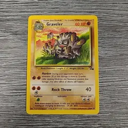 Graveler 37/62 Fossil Pokemon TCG Card Vintage WOTC Non Holo - Image 1