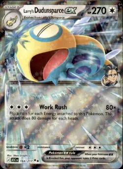 Larry's Dudunsparce ex 164/217 Holo Pokemon Ascended Heroes Double Rare NM - Image 1