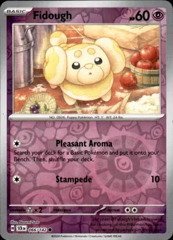 Fidough 66/142 Reverse Holo Pokemon Stellar Crown Common NM - Image 1