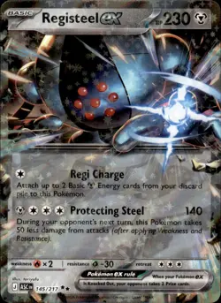 Registeel ex 145/217 Holo Pokemon Ascended Heroes Double Rare NM - Image 1