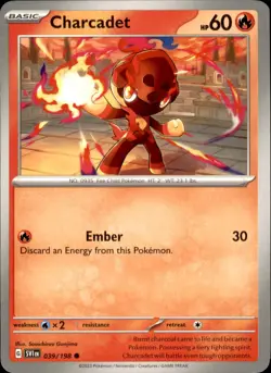 Charcadet 039/198 Pokemon Scarlet & Violet Common NM - Image 1