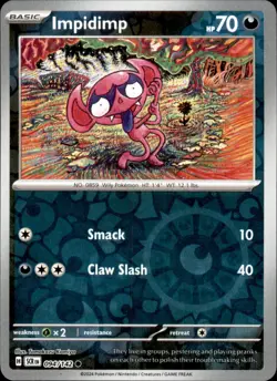 Impidimp 94/142 Reverse Holo Pokemon Stellar Crown Common NM - Image 1