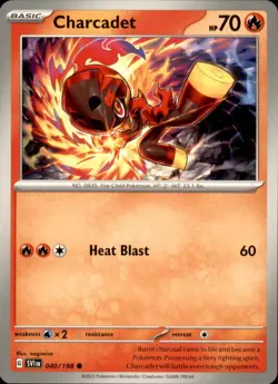 Charcadet 040/198 Pokemon Scarlet & Violet Common NM - Image 1