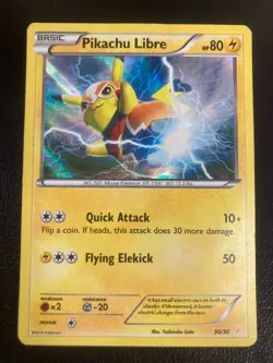 Pikachu Libre (30 30/30 Holo XY Trainer Kit: Pikachu Libre & Suicune Pokemon DMG - Image 1