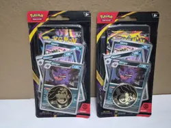 ×2 Pokemon TCG: Pitch Black Premium Checklane Booster Blister Packs Gengar Promo - Image 1