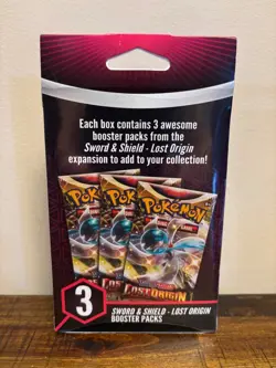 Pokemon TCG : Sword & Shield LOST ORIGIN 3 Booster Pack Hanger Box - Sealed - Image 3