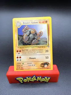 Pokemon Brock's Golem 20/132 - Non-Holo Rare - Gym Heroes LP - Vintage WotC - Image 1