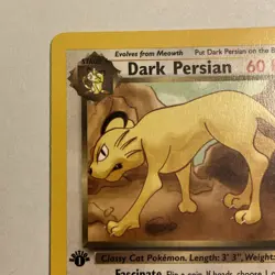 2000 Pokemon Team Rocket 1st Edition Dark Persian 42/82 Uncommon NM Near Mint - Image 5