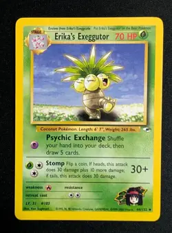 Erika's Exeggutor 44/132 Uncommon Gym Heroes Pokemon Unlimited Moderately Played - Image 1