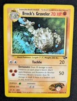 Pokemon BROCK'S GRAVELER 34/132 Gym Challenge - LP - Image 1