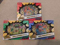 Pokemon TCG Ascended Heroes Mega ex Box Set of 3 - Meganium Emboar Feraligatr - Image 1