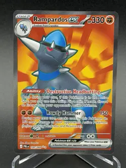 Rampardos ex 100/084 Ultra Rare Pitch Black Pokemon Holo NM/M - Image 1