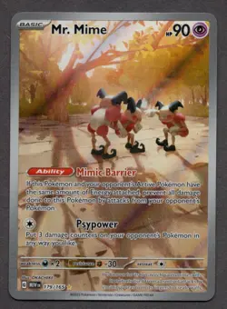 Mr. Mime 179/165 151 - Holo Pokemon NM/M (Illustration Rare) - Image 1