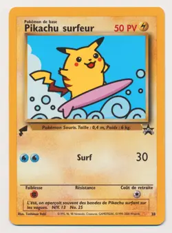 Pokemon Black Star Promo FRENCH Pikachu World Collection Surfing Pikachu #28 NM! - Image 1