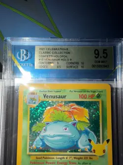 Venusaur 15/102 Beckett 9.5 Gem Mint 2021 Celebrations Pokemon TCG - Image 3