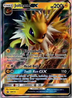 Jolteon GX - SM173 Holo Promo Sun & Moon Promo Pokemon Near Mint - Image 1