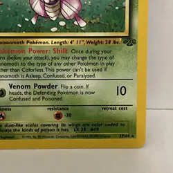 Pokemon Venomoth 29/64 Jungle Regular Near Mint - Image 4
