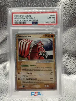 Pokemon 2006 Black Star Promos #038 Groudon EX-Holo PSA 8 - Image 1
