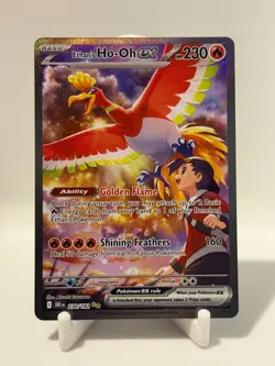 Pokemon Destined Rivals ** ETHAN'S HO-OH EX ** 230/182 Pack Fresh NM - Image 1