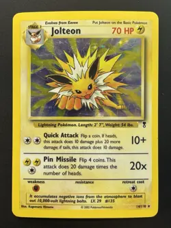 Pokemon TCG Vintage Jolteon 14/110 Legendary Collection Holo Rare 2002 - Image 2