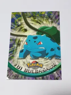 BULBASAUR - #01- Pokemon Blue Label - Topps 1999 TV Animation N M - Image 1