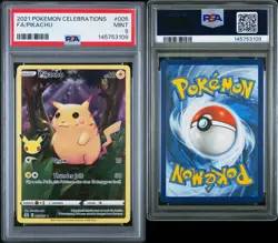 Pokemon TCG Pikachu 005/025 Celebrations Full Art Holo PSA 9 English 2021 - Image 3
