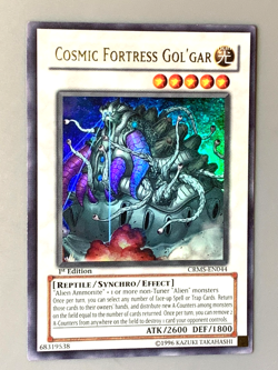 yugioh Cosmic Fortress Gol'Gar CRMS-EN044 Ultra Rare 1st Edition near mint - Image 1