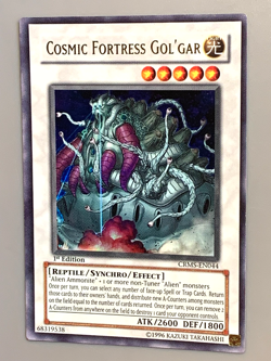yugioh Cosmic Fortress Gol'Gar CRMS-EN044 Ultra Rare 1st Edition near mint - Image 5