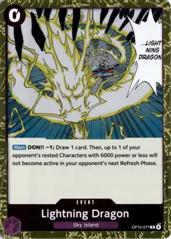 Lightning Dragon R Adventure on Kami's Island OP15-077 One Piece TCG - Image 1