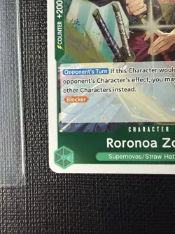 Bandai One Piece Roronoa Zoro PRB02-006 Rare Alt Art Foil EN - Image 4