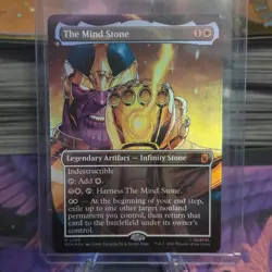 MTG The Mind Stone #386 Borderless Mana Foil Marvel MSH Thanos NM Chase Card - Image 1