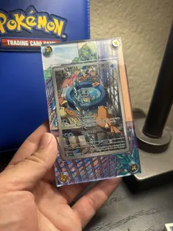 Pokemon TCG Squirtle Stellar Crown Illustration Card 148/142 Near Mint + Case - Image 1