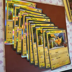 Pikachu 062/193 10 Card Lot Trick or Trade Booster Bundle 2023 Holo NM-LP - Image 2