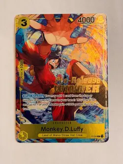 Monkey.D.Luffy (Pre-Release Tournament) (Winner) P-036 One Piece Promotion Cards - Image 1
