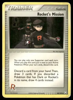 Pokemon Cards Rocket's Mission 88/109 Team Rocket Returns Uncommon HP - Image 1