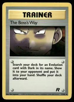 Pokemon Cards The Boss's Way 73/82 Unlimited WOTC Team Rocket Uncommon MP - Image 1