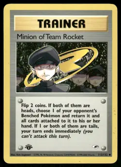 Pokemon Cards Minion of Team Rocket 113/132 Gym Heroes Uncommon NM - Image 1