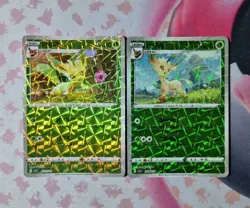 Pokemon Card Gem Pack 2 Leafeon 07 07/15 & 07 08/15 Prismatic Holo Bundle - Image 1