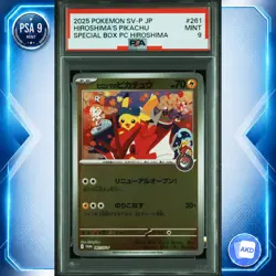 Hiroshima's Pikachu P SV-P 261 PSA 9 Pokemon Card Japanese - Image 1