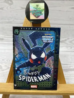 Pikachu as Cosplay Spider-Man Lot Heroes & Villains Box Hit Fan Art Trading Card - Image 2