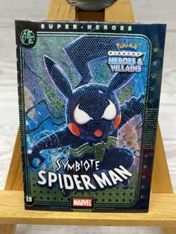 Pikachu as Cosplay Spider-Man Lot Heroes & Villains Box Hit Fan Art Trading Card - Image 3