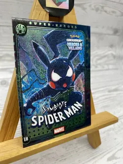Pikachu as Cosplay Spider-Man Lot Heroes & Villains Box Hit Fan Art Trading Card - Image 4
