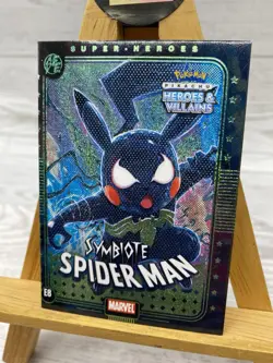 Pikachu as Cosplay Spider-Man Lot Heroes & Villains Box Hit Fan Art Trading Card - Image 5