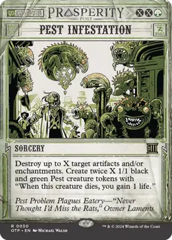 MTG - Pest Infestation (Showcase) - Breaking News - X1 - (NM) - #X6548 - Image 1