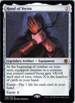 Hand of Vecna Adventures in the Forgotten Realms Magic: The Gathering Foil NM - Image 1