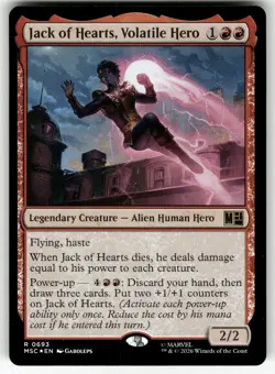 Jack of Hearts, Volatile Hero (FOIL) 693 Commander: Marvel Super Heroes MTG NM - Image 1