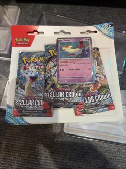 Pokemon TCG Stellar Crown 3 Pack Blister - Latias Promo BRAND NEW SEALED - Image 1