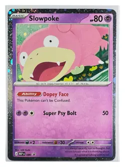 Pokemon Slowpoke (Cosmos Holo) 086 Mega Evolutions Rare Promo Holo NM - Image 2