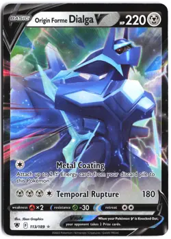Origin Forme Dialga V 113/189 Holo V Rare Astral Radiance Pokemon NM - Image 1